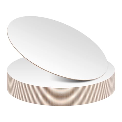 HEIYUET 20 unidades de 30 cm, redondas, plateadas, base para tartas, placa de cartón, base redonda, base para tartas, reutilizables, para transportar tartas