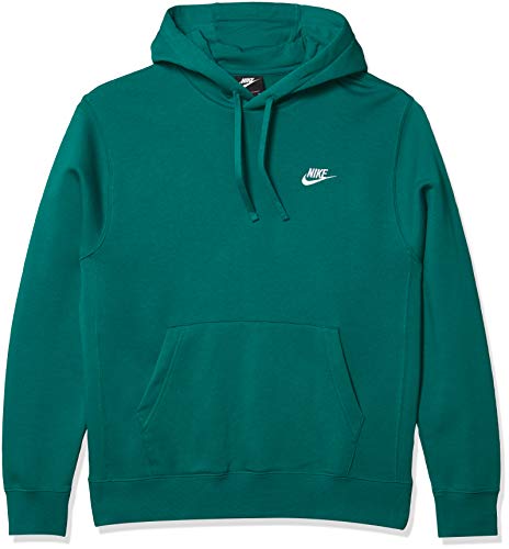 Nike Men's Sportswear Club Pullover Hoodie, Soft Nike Hoodie for Men with Kangaroo Pocket, Mystic Green/Mystic Green/White, 4X-Large-T