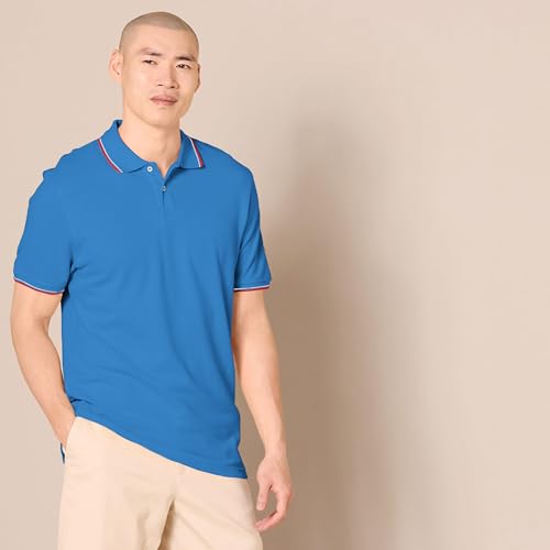 Image of Amazon Essentials Men's Slim-Fit Short-Sleeve Cotton Pique Polo Shirt