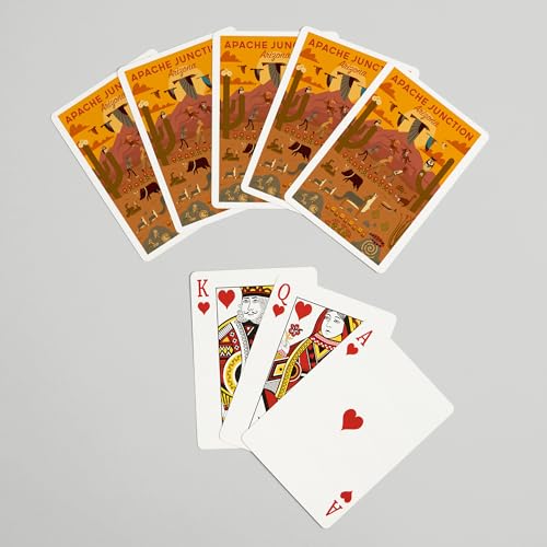 Baraja de poker con diseño geométrico Apache Junction miniatura 7