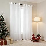 ⚖️【Multi-Fonction】Un voilage laisse passer la lumière, ce qui vous permet de ne pas être coupé du monde extérieur, tout en vous protégeant des regards indiscrets. Ce tissu respirant vous offre aussi l'air frais tout au long de la journée.