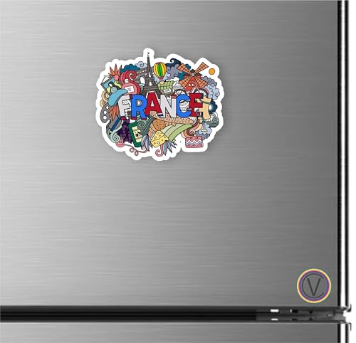 Image of France Acrylic Fridge Magnet - UV Textured Printed, Stylish Multicolor Magnet for Fridge, Wardrobe & Metal Surfaces, Pack of 1 (France)