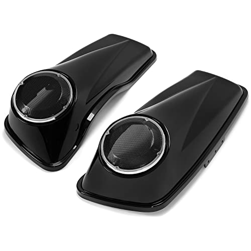 Tapa de alforja para altavoz Kojem, compatible con modelos Touring 2014-2022 FLT, FLHT, FLHTCU, FLHRC, Road King, Road Glide, Street Glide, Electra Glide y Ultra-Classic, par negro, 2 piezas miniatura 5