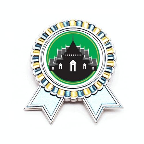Broche temple de Thaïlande en métal pour personnaliser un blazer M