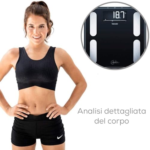 Beurer Bf 400 Signature Line Black Bilancia Diagnostica Con Portata Fino A 200 Kg, 31 X 31 Cm, Nero - 6
