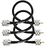 YOTENKO 12 inch RG8x Coaxial Cable, 3 Pack 1ft Jumper CB Coax Cable PL259 Male UHF...
