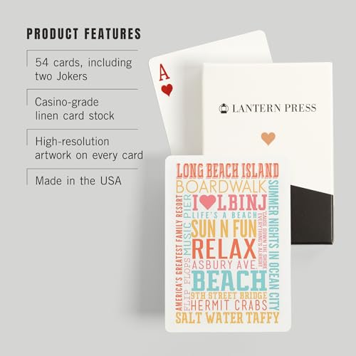 Carta Póker Long Beach Island, 52 naipes para adultos miniatura 3