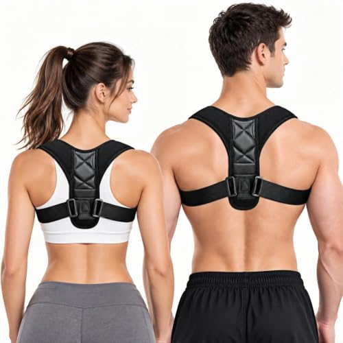 Correcteur de Posture Femme Homme, Support Dorsal Réglable Dos et Épaules