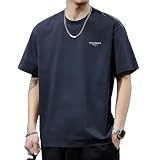 [Yeecan] tシャツ メンズ 半袖 綿 丸首 夏服 メンズ 無地 通気性 柔らかい 軽い 速乾 カジュアル ゆったり オシャレ かっこいい 夏 ティーシャツ 大きいサイズ lan-2XL