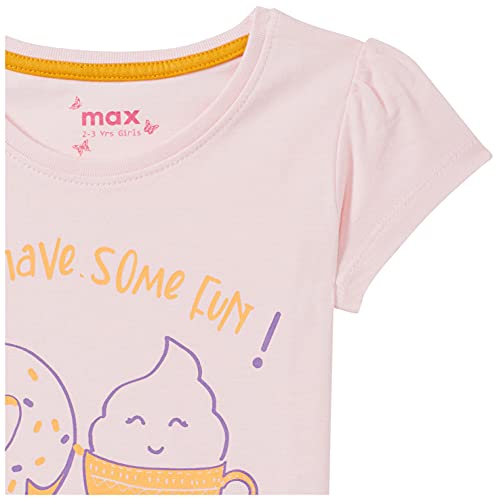 Image of Max Girls Printed Cap Sleeves T-Shirt