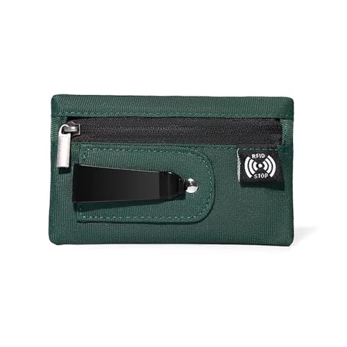 Image of RFID Hidden Clip Stash Money Belt - Ultra Thin Anti-Theft Travel Pouch with Credit Card Slots for Women /Men, Perfect for International Travel, Daily Commute & Outdoor Activities (Green)