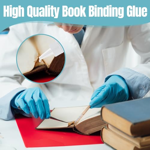 Allony Buchbinderleim, Stark und Wasserfest Buch Binden, Buchleim mit Bürste für Buch Binden/Reparatur/Karton, 200ml