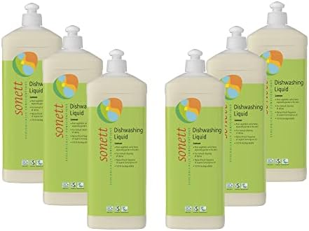Sonett Organic Dishwashing Liquid Lemon, Biodegradable, 34oz, Pack of 6 image 5