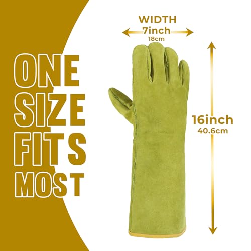 Image of HANDLANDY Animal Handling Gloves, Bite-Proof, Scratch-Resistant, Pet Gloves for Dogs, Cats, Falconry, Gardening