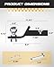 RETRUE 2 Inch Trailer Hitch Ball Mount with Hitch Pin, 7500lbs, 2 Inch Drop, Fits 2 inch Receiver, Black
