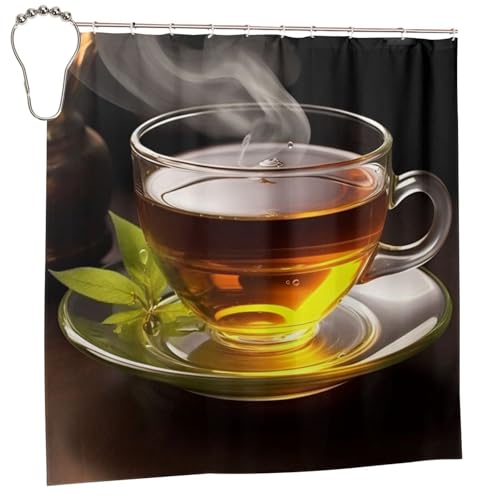 Rideau de douche tasse de thé robuste contre les éclaboussures