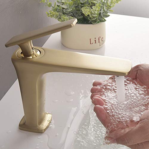 Robinet de lavabo eau chaude froide mitigeur en métal avec mousseur intégré