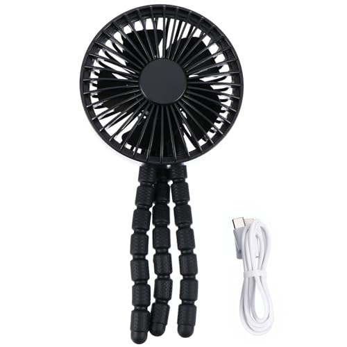 Ventilador silencioso de mano portátil con clip y trípode flexible HEALLILY para aire libre