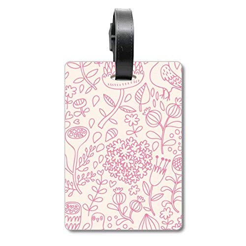 Poudre de dessin plantes étiquette bagages pour ne plus perdre sa valise