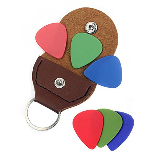 IKadiya Porte-médiators pour Guitare, Sacoche en Cuir pour Plectres Guitare(Marron) - Les Beatles, Paul McCartney, John Lennon, RIngo Starr, George Harrison IKadiya Porte-médiators pour Guitare, Sacoche en Cuir pour Plectres Guitare(Marron) – Image 4