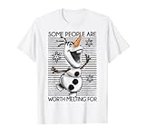 Disney Frozen Olaf Some People Are Worth Melting For Lines T-Shirt