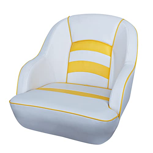 Siège de bateau avec ponton MSC blanc jaune pour rénover vos assises