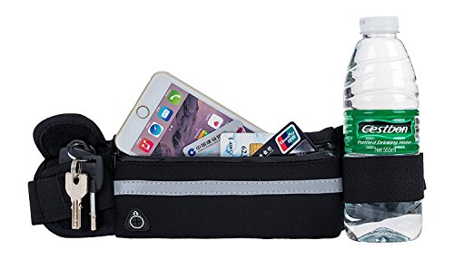 Carry Run Running Belt Waist Pack Bag,Workout Fanny Pack,Bounce Free Jogging Pocket BeltTravelling Money Cell Phone Holder for Running Accessories for iPhoneXS XR, Plus + Samsung Note Galaxy