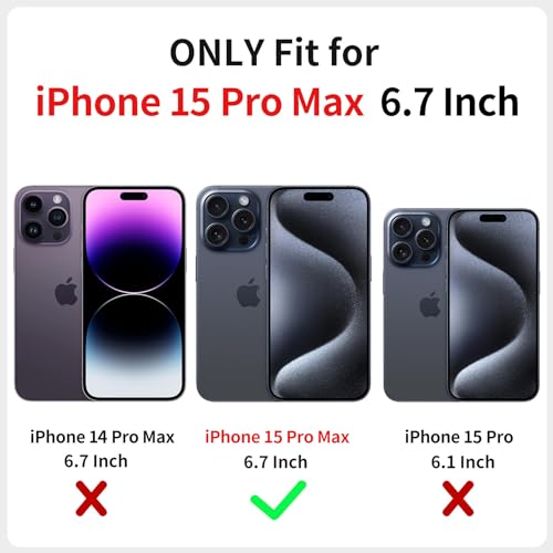 XIZYO Case for iPhone 15 Pro Max 6.7 Inch, Frosted Translucent Rose Floral Flower Pattern Shockproof Cover - Image 2