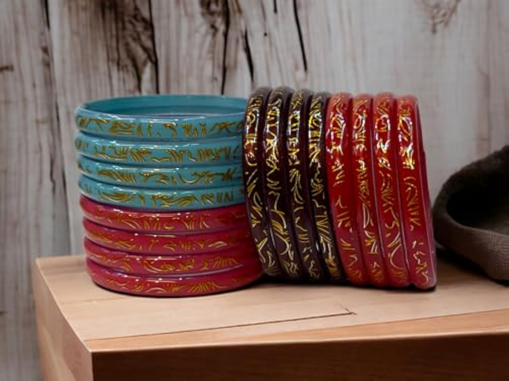 Printed Indian Kanch Bangles for Girls - Style 3