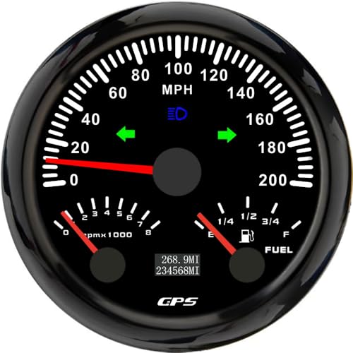 Compteur de vitesse GPS pour road trip en camping-car et moto ELING 85mm 12V 24V