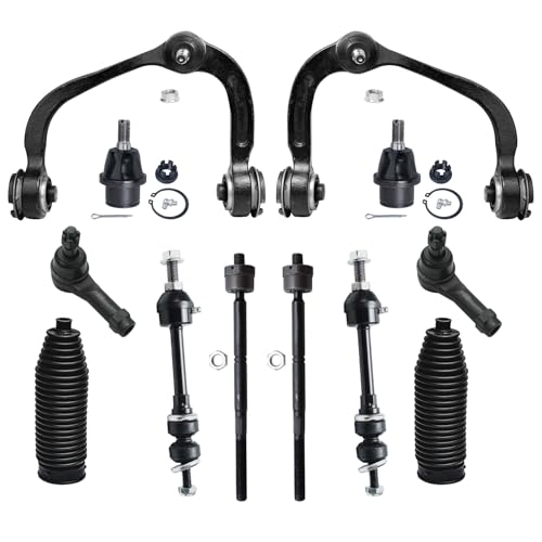 Detroit Axle - Front 12pc Suspension Kit for 4WD 05-08 Ford F-150 Lincoln Mark LT 2005 2006 2007 2008, 2 Upper Control Arms 2 Lower Ball Joints 2 Sway Bars 4 Tie Rods 2 Boots+Bellows Replacement Detroit Axle - Front 12pc Suspension Kit for 4WD 05-08 Ford F-150 Lincoln Mark LT 2005 2006 2007 2008, 2 Upper Control Arms 2 Lower Ball Joints 2 Sway Bars 4 Tie Rods 2 Boots+Bellows Replacement