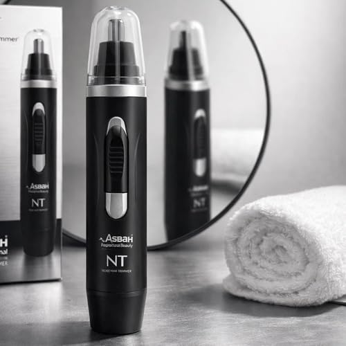 Image of Asbah Professional Nose Hair Trimmer For Men Women Cleaning Trimmer Waterproof of Clippers With Rotary Stainless Steel Hair Remover Nose, Battery Powered (Multicolor)
