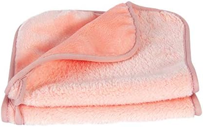 Eurow Makeup Removal Cleaning Cloth, Washable and Reusable, 8 by 16 Inches, Coral, Pack of 2