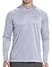 EZRUN Mens UPF 50+ UV Protection Hoodie Shirts Long Sleeve Sun Fishing Shirts(Grey,XS)