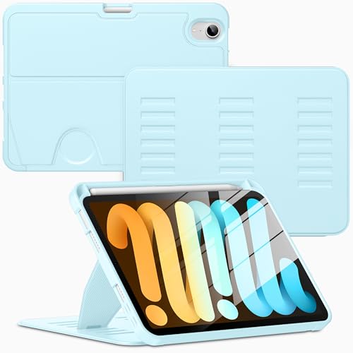 Étui magnétique iPad mini 7 coque antichoc avec porte-crayon