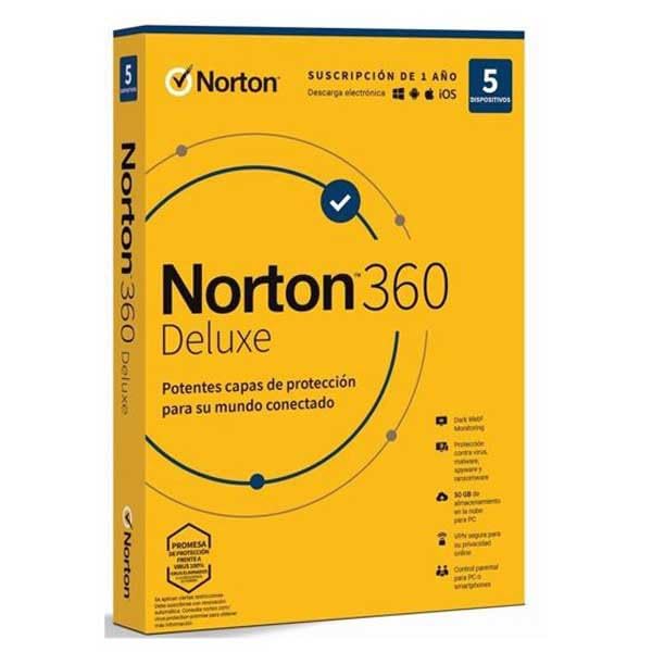 Norton 360 Deluxe portugais avec 50 Go de cloud pour 5 appareils