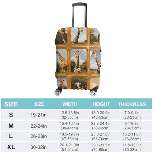 Animal Giraffe Travel Luggage Cover Suitcase Protector Anti-scratch Suitcase Cover Washable Baggage Covers S2