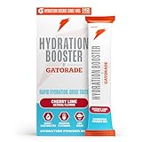 Hydration Booster by Gatorade Carbohydrate-Electrolyte Sachets - Hydration Powder Drink Mix with Carbohydrates, Electrolytes and B Vitamins (Cherry Lime, 12 Servings)