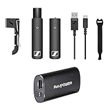 Sennheiser XSW-D Presentation Base Set Wireless Microphone with RAVPower Luster 6700mAh Charger & Fastener Straps 10-Pack Bundle