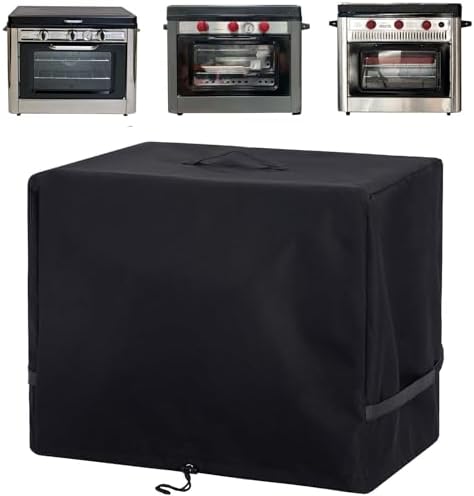 Waterproof Cover for Camp Chef Outdoor Oven, Also Fit for Camp Chef Deluxe/ Professional Outdoor Oven, Windproof Camping Stove Accessories with Drawstrings (Cover Only)