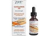 Zane Curcumina 5D │ Gocce di curcumina di curcuma,altamente concentrate 170 mg con pepe nero per un migliore assorbimento│per la salute delle articolazioni,del cervello e del sistema immunitario |30ml