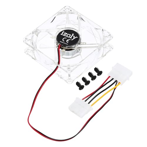 Ventilador silencioso de 80mm con 4 LED blancos para disipar calor en radiadores PC