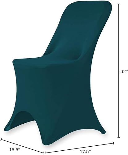 Miniatura 8 de Juego de 11050 fundas elásticas de elastano plegables para hotel, recepción, banquete, fiesta, restaurante, 17 colores (50, verde cazador)