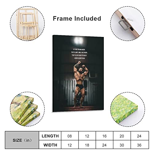 Aomaca Bodybuilder Poster Chris Bumstead Poster Cbum Bodybuilding Motivation Quote Poster (2) Canvas Painting Wall Art Poster For Bedroom Living Room Decor20X30Inch(50X75Cm) #TOP1