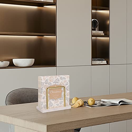 Livabber Napkin Holder, Metal Napkin Holder Modern Freestanding Tissue Paper Dispenser For Table Kitchen Countertop (Marble Base, Gold) #TOP6