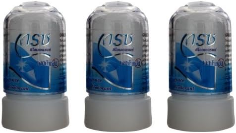 3 Packs of Thai Natural Alum Crystal Deodorant Stick "Pure Alum" 70g
