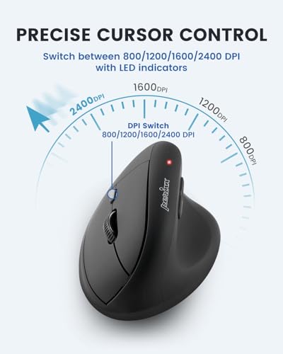 Souris verticale sans câble Perixx boutons programmables et DPI ajustable - 7