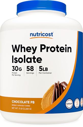 Image of Nutricost Whey Protein Isolate (Chocolate Peanut Butter, 5 Pound) Protein Powder