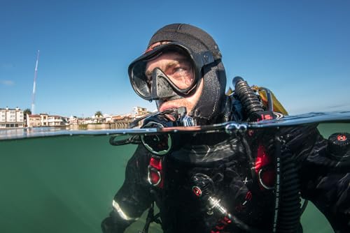 Hollis M-1 Mask (Black) | Ideal for Scuba Diving and Snorkeling | Ultra Clear Glass | Comfortable, Frameless Silicon Skirt | Wide Range of Vision | Distortion Free Vision | Fantastic Color Visibility by Hollis - Image 2