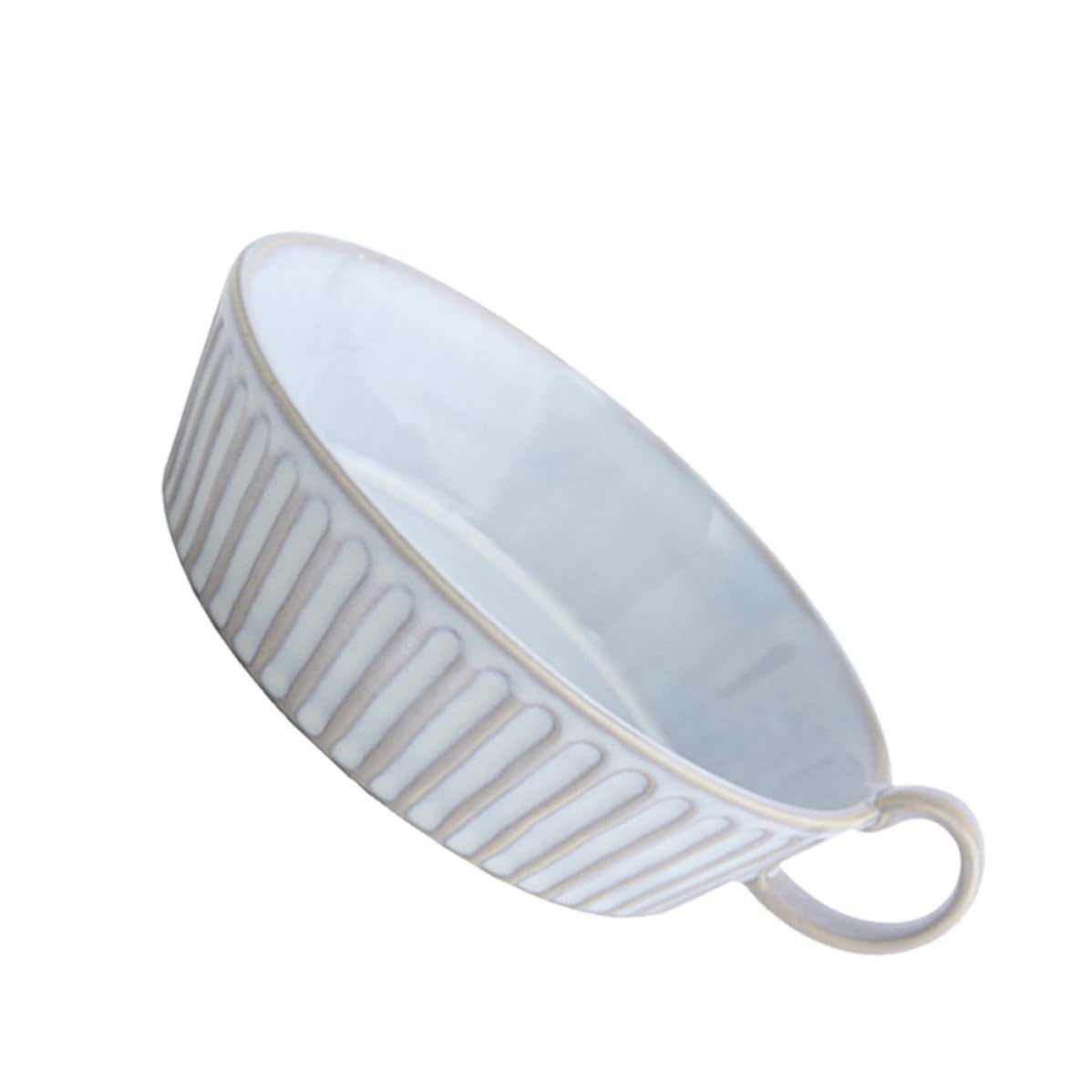 Plat de service en céramique blanc pour cuisine salade pâtes et fruits